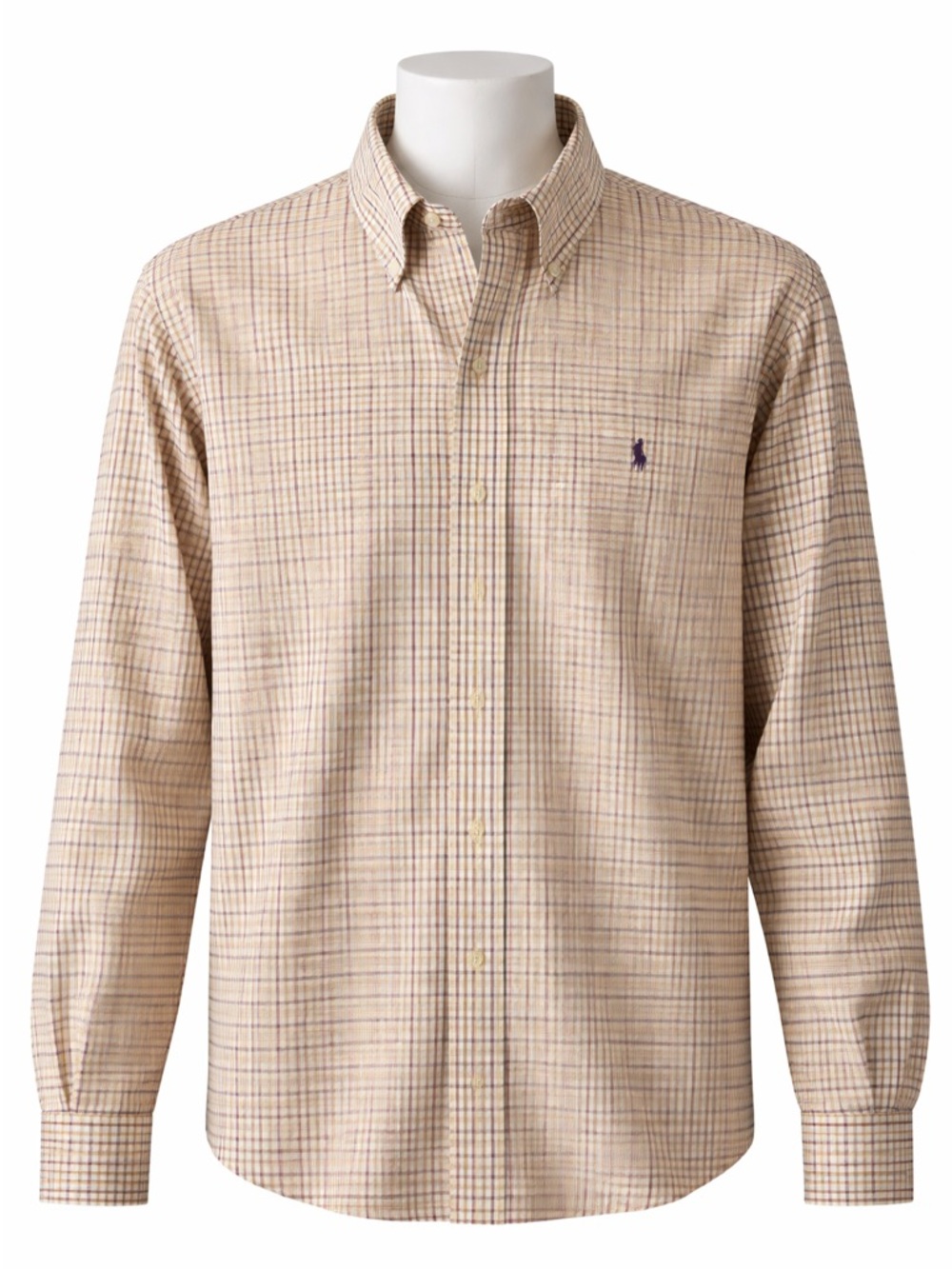 Size XL Ralph Lauren Men’s Custom Fit Plaid Button Down Cotton Shirt